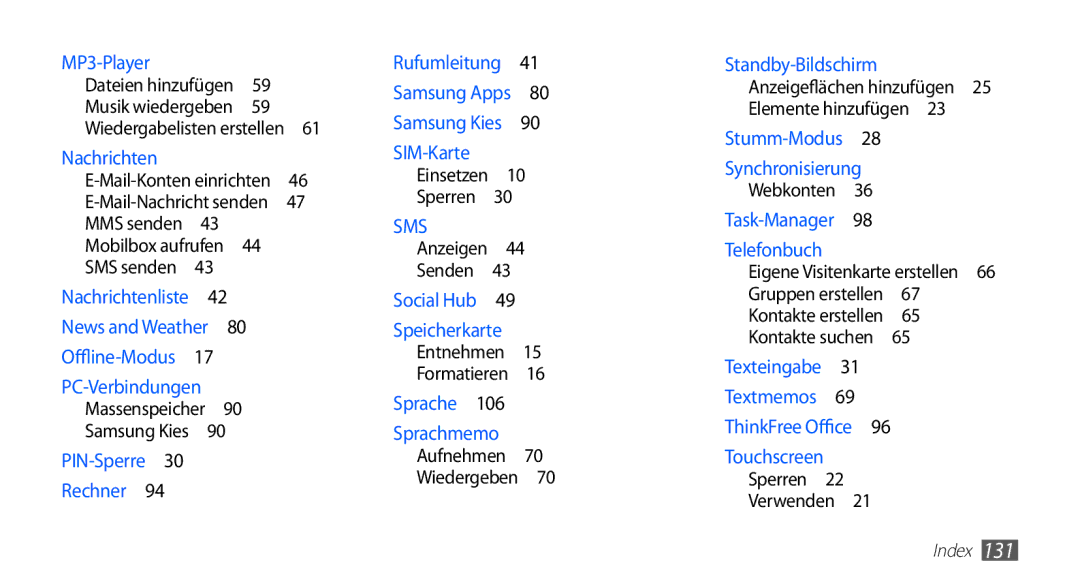 Samsung GT-S5839UWITCL, GT-S5839OKIDTR, GT-S5839OKITCL, GT-S5839OKIDTM, GT-S5839OKIVD2 manual Nachrichten, Wiedergeben  